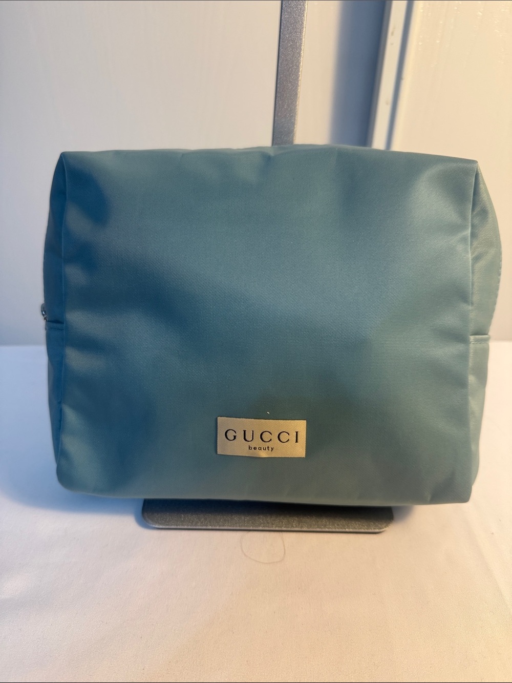 Gucci Beauty Teal Cosmetic Case with Gold Logo